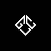 design de logotipo de carta glc em fundo preto. conceito de logotipo de carta de iniciais criativas glc. design de letra glc. vetor