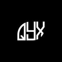 design de logotipo de carta qyx em fundo preto. conceito de logotipo de letra de iniciais criativas qyx. design de letra qyx. vetor