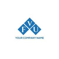 design de logotipo de letra fvu em fundo branco. conceito de logotipo de letra de iniciais criativas fvu. design de letra fvu. vetor