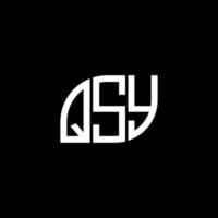 design de logotipo de carta qsy em fundo preto. conceito de logotipo de letra de iniciais criativas qsy. design de letra qsy. vetor