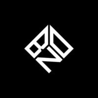 design de logotipo de carta bno em fundo preto. bno conceito de logotipo de letra de iniciais criativas. design de letra bno. vetor
