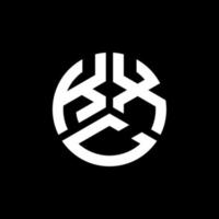 kxc carta logotipo design em fundo preto. conceito de logotipo de letra de iniciais criativas kxc. kxc design de letras. vetor