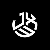 design de logotipo de carta jxw em fundo preto. conceito de logotipo de letra de iniciais criativas jxw. design de letra jxw. vetor