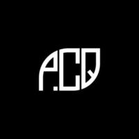 design de logotipo de carta pcq em preto background.pcq criativo letras logo concept.pcq design de carta de vetor. vetor