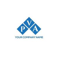 design de logotipo de carta pva em fundo branco. conceito de logotipo de letra de iniciais criativas pva. design de letra pva. vetor