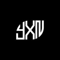design de logotipo de carta yxn em fundo preto. conceito de logotipo de letra de iniciais criativas yxn. design de letra yxn. vetor