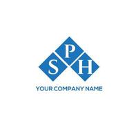 conceito de logotipo de letra de iniciais criativas sph. sph carta design.sph carta logotipo design em fundo branco. conceito de logotipo de letra de iniciais criativas sph. design de letra sph. vetor