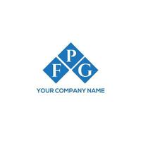 design de logotipo de carta fpg em fundo branco. conceito de logotipo de carta de iniciais criativas fpg. design de letra fpg. vetor