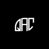 design de logotipo de carta qac em preto background.qac criativo logotipo de carta concept.qac design de carta de vetor de iniciais.