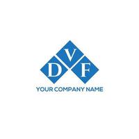 design de logotipo de carta dvf em fundo branco. conceito de logotipo de letra de iniciais criativas dvf. design de letra dvf. vetor