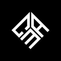 design de logotipo de carta cma em fundo preto. conceito de logotipo de letra de iniciais criativas cma. design de letra cma. vetor
