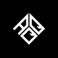 design de logotipo de letra aqq em fundo preto. conceito de logotipo de letra de iniciais criativas aqq. design de letra aqq. vetor