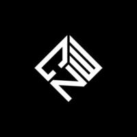design de logotipo de carta cnw em fundo preto. conceito de logotipo de letra de iniciais criativas cnw. design de letra cnw. vetor