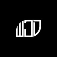 design de logotipo de carta wjd em fundo preto. conceito de logotipo de carta de iniciais criativas wjd. design de letra wjd. vetor