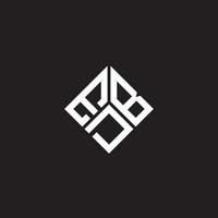 design de logotipo de carta edb em fundo preto. conceito de logotipo de letra de iniciais criativas edb. design de letra edb. vetor