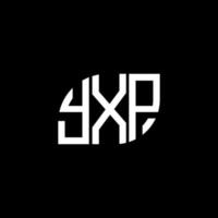 design de logotipo de carta yxp em fundo preto. conceito de logotipo de carta de iniciais criativas yxp. design de letra yxp. vetor