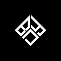 design de logotipo de carta bdy em fundo preto. conceito de logotipo de letra de iniciais criativas bdy. design de letra bdy. vetor