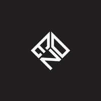 design de logotipo de carta eno em fundo preto. eno conceito de logotipo de letra de iniciais criativas. design de letra eno. vetor