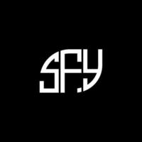 design de logotipo de carta sfy em fundo preto. sfy conceito de logotipo de letra de iniciais criativas. design de letra sfy. vetor