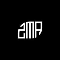 conceito de logotipo de letra de iniciais criativas zma. zma carta design.zma carta logo design em fundo preto. conceito de logotipo de letra de iniciais criativas zma. design de letra zma. vetor