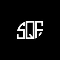 design de logotipo de letra sqf em fundo preto. conceito de logotipo de letra de iniciais criativas sqf. design de letra sqf. vetor