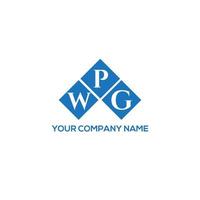 design de logotipo de carta wpg em fundo branco. conceito de logotipo de carta de iniciais criativas wpg. design de letra wpg. vetor