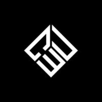 design de logotipo de carta cwu em fundo preto. conceito de logotipo de carta de iniciais criativas cwu. design de letra cwu. vetor