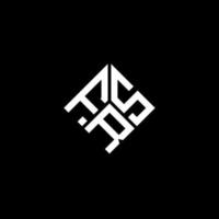 design de logotipo de carta frs em fundo preto. frs conceito de logotipo de letra de iniciais criativas. design de letra frs. vetor