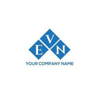 design de logotipo de carta evn em fundo branco. conceito de logotipo de carta de iniciais criativas evn. evn design de letras. vetor