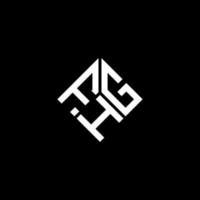 design de logotipo de carta dhg em fundo preto. conceito de logotipo de letra de iniciais criativas dhg. design de letra dhg. vetor