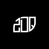 design de logotipo de letra zdq em fundo preto. conceito de logotipo de letra de iniciais criativas zdq. design de letra zdq. vetor