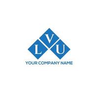 design de logotipo de letra lvu em fundo branco. conceito de logotipo de letra de iniciais criativas lvu. design de letra lvu. vetor