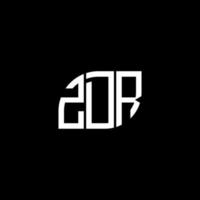 design de logotipo de carta zdr em fundo preto. conceito de logotipo de letra de iniciais criativas zdr. design de letra zdr. vetor