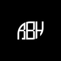 design de logotipo de letra rbh em fundo preto. conceito de logotipo de letra de iniciais criativas rbh. design de letras rbh. vetor