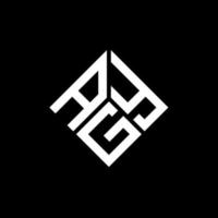 design de logotipo de carta agy em fundo preto. conceito de logotipo de carta de iniciais criativas agy. design de carta agy. vetor