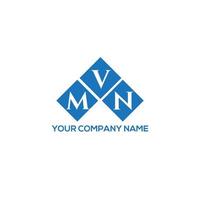 design de logotipo de carta mvn em fundo branco. conceito de logotipo de letra de iniciais criativas mvn. design de letra mvn. vetor