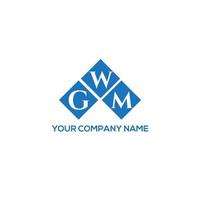 design de logotipo de carta gwm em fundo branco. conceito de logotipo de carta de iniciais criativas gwm. design de letra gwm. vetor