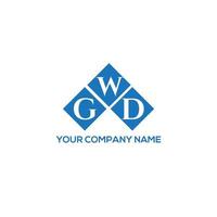 design de logotipo de carta gwd em fundo branco. conceito de logotipo de letra de iniciais criativas gwd. design de letra gwd. vetor