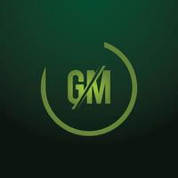 gm mg logotipo do ícone do alfabeto com base inicial. vetor