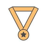 medalhas de prêmio em estilo cartoon minimalista vetor