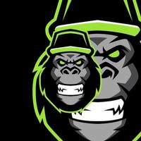 modelos de logotipo de mascote de gorila com raiva vetor