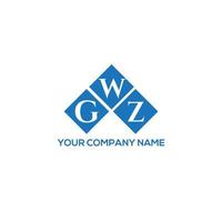 gwz carta logotipo design em fundo branco. conceito de logotipo de carta de iniciais criativas gwz. gwz design de letras. vetor