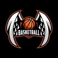 design de logotipo de esportes de equipe de basquete