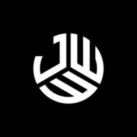design de logotipo de letra jww em fundo preto. conceito de logotipo de letra de iniciais criativas jww. design de letras jww. vetor