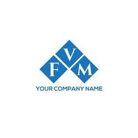 fvm letter design.fvm carta logo design em fundo branco. conceito de logotipo de letra de iniciais criativas fvm. design de letras fvm. vetor