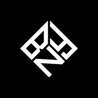 design de logotipo de carta bny em fundo preto. bny conceito de logotipo de letra de iniciais criativas. design de letra bny. vetor