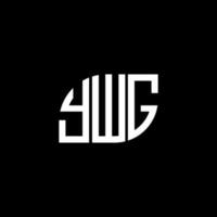 design de logotipo de letra ywg em fundo preto. conceito de logotipo de letra de iniciais criativas ywg. design de letra ywg. vetor