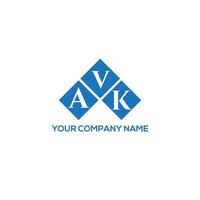 design de logotipo de carta avk em fundo branco. conceito de logotipo de carta de iniciais criativas avk. design de letra avk. vetor