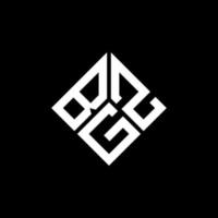 design de logotipo de letra bgz em fundo preto. conceito de logotipo de letra de iniciais criativas bgz. design de letra bgz. vetor