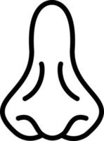 ilustração de design de ícone de vetor de nariz